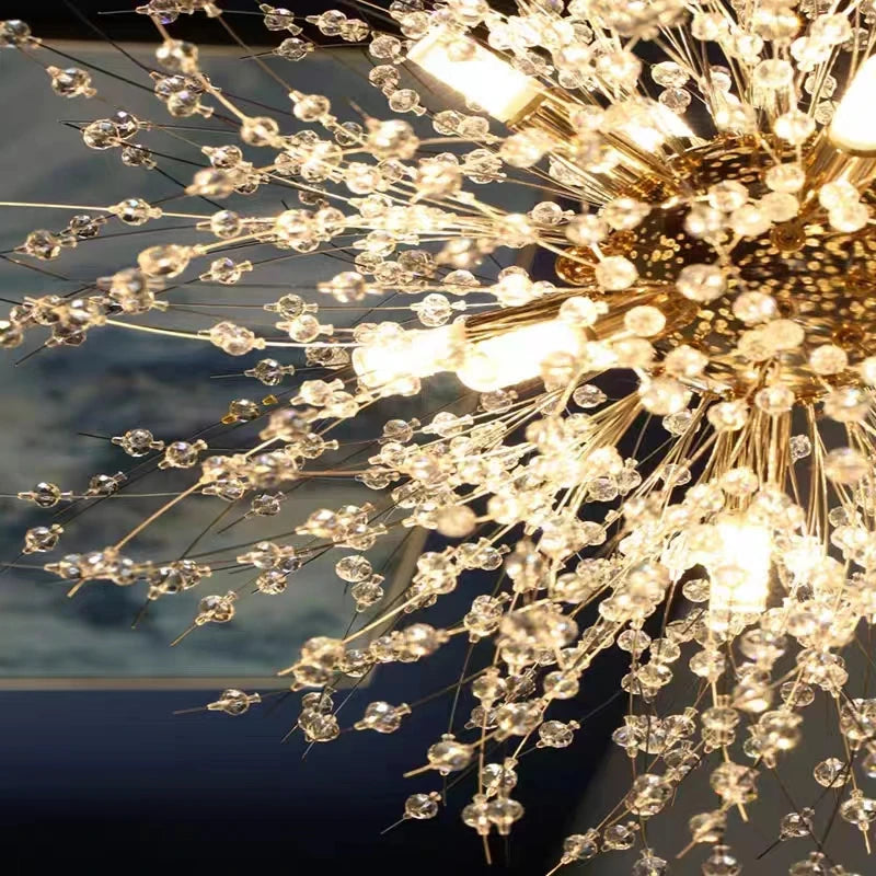 Luxury Crystal Fireball LED Pendant Light – Modern Sky Star Design