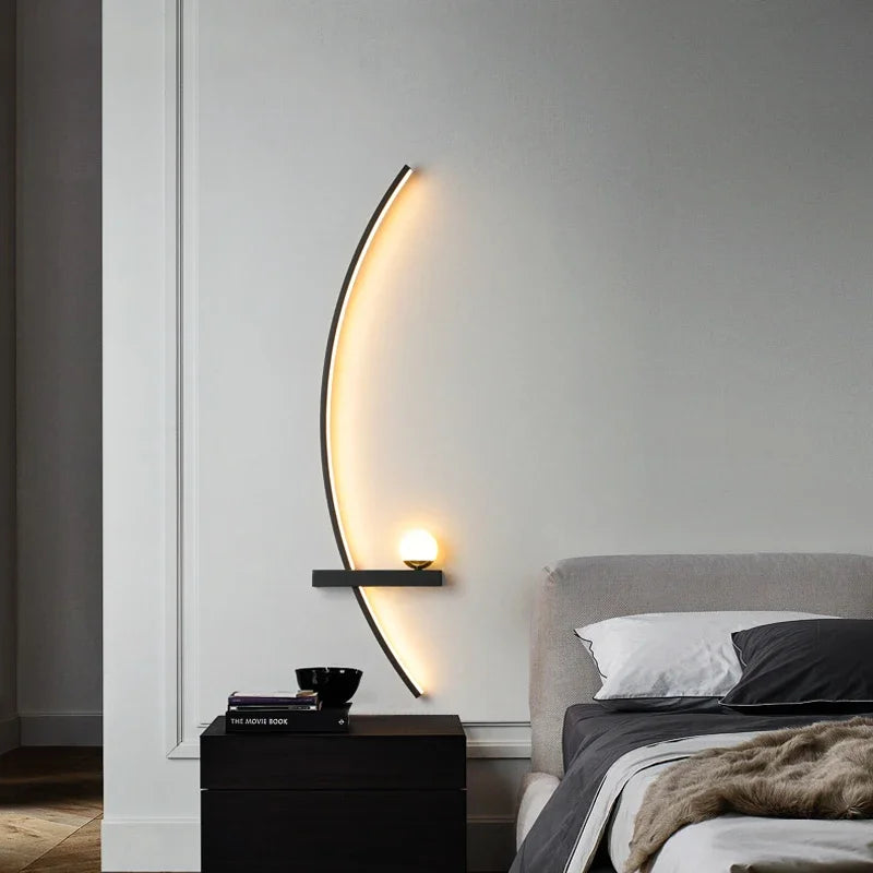 Nordic LED Wall Lamp: Minimalist Elegance for Bedroom and Interior Décor