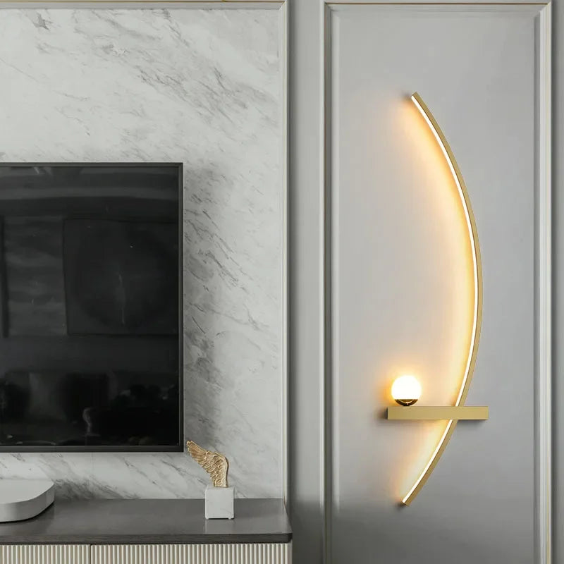Nordic LED Wall Lamp: Minimalist Elegance for Bedroom and Interior Décor