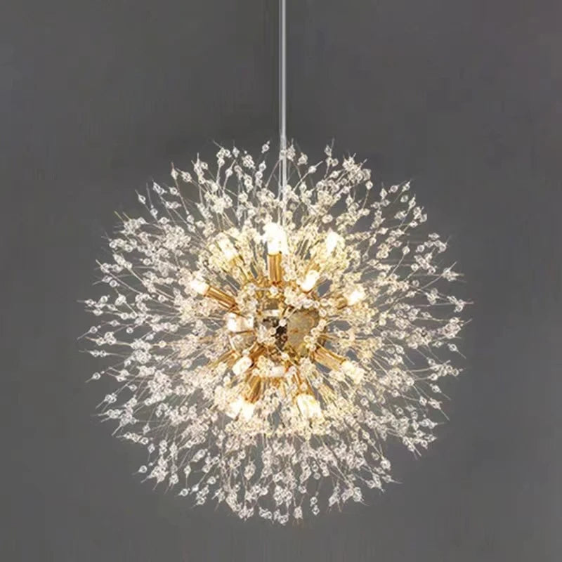 Luxury Crystal Fireball LED Pendant Light – Modern Sky Star Design
