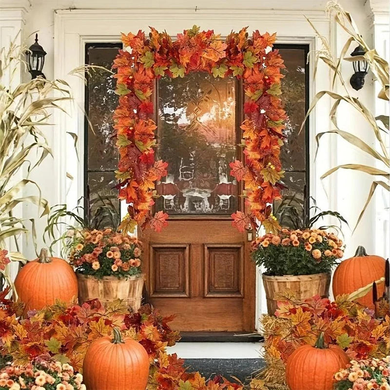 Artificial Fall Maple Leaf Garland (78inch )