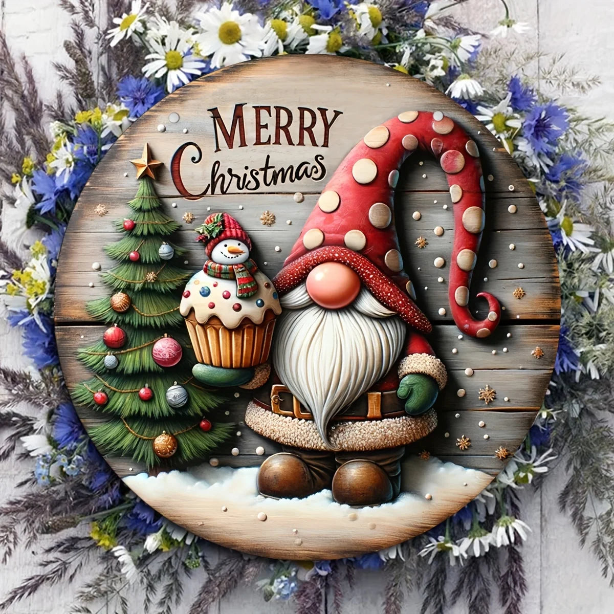 Hanging Wooden Christmas Sign