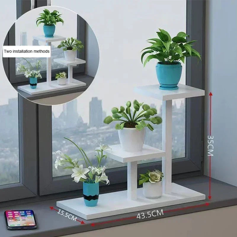 Space-Saving Plant Rack for Balcony