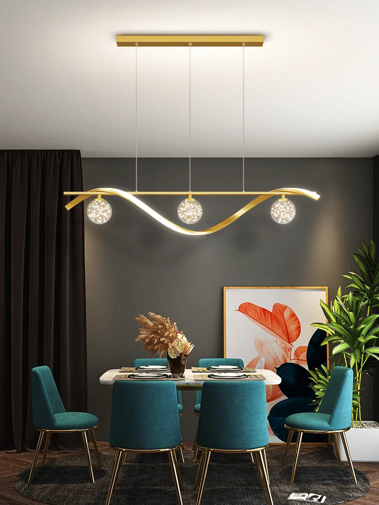 Modern Minimalist LED Pendant Light – Dimmable Ceiling Fixture for Dining Room & Kitchen Island