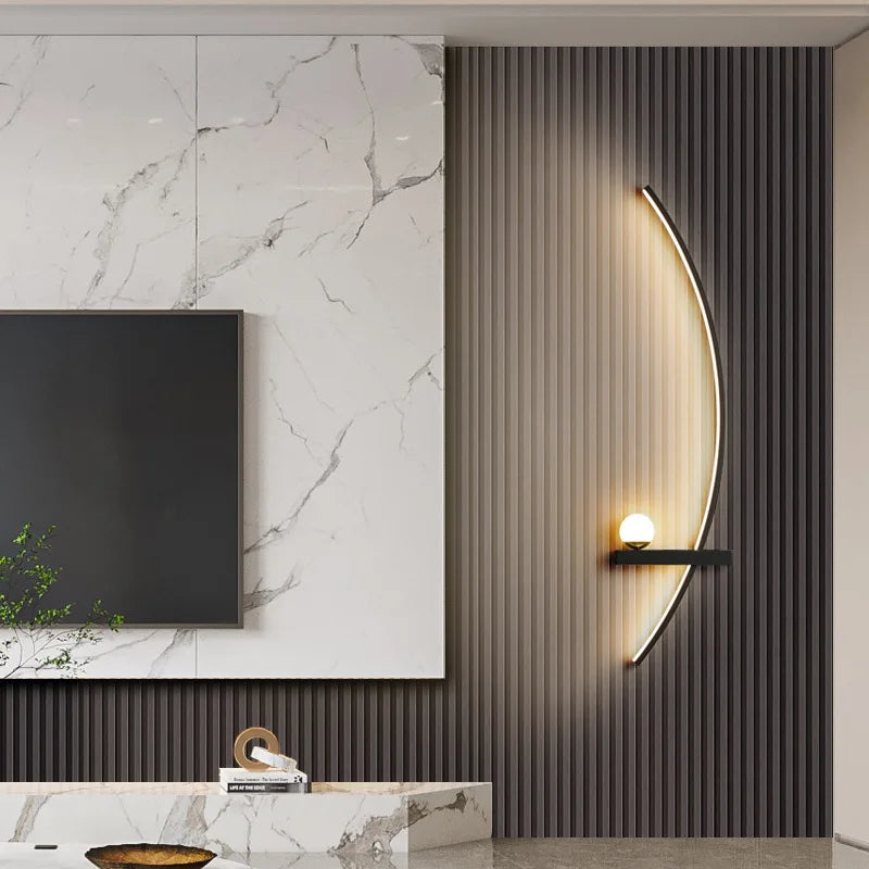 Nordic LED Wall Lamp: Minimalist Elegance for Bedroom and Interior Décor