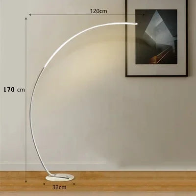 Nordic LED Corner Light Floor Lamps Black White C APP Remote Dimmable Floor Lights Stand Light for Dining Living Room Decor