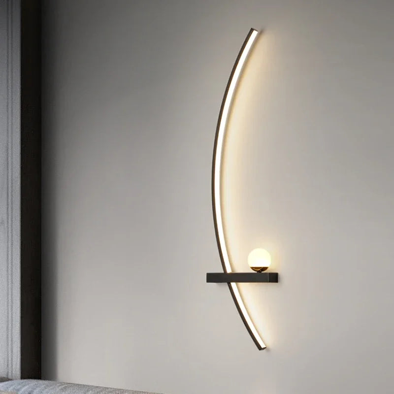 Nordic LED Wall Lamp: Minimalist Elegance for Bedroom and Interior Décor