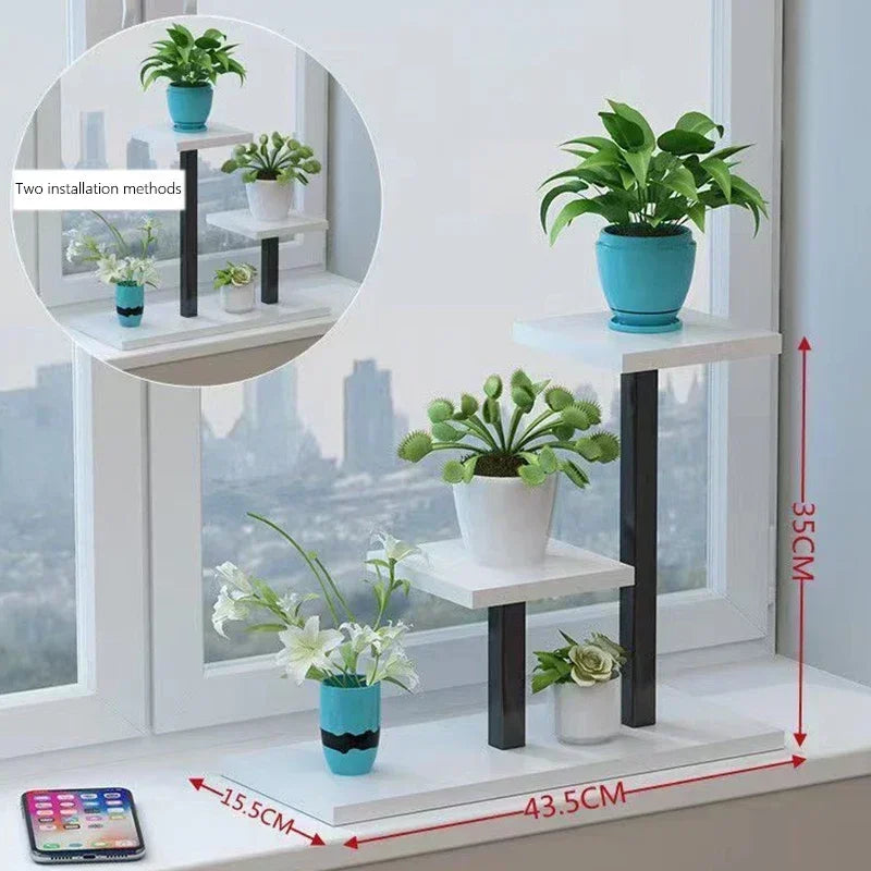 Space-Saving Plant Rack for Balcony