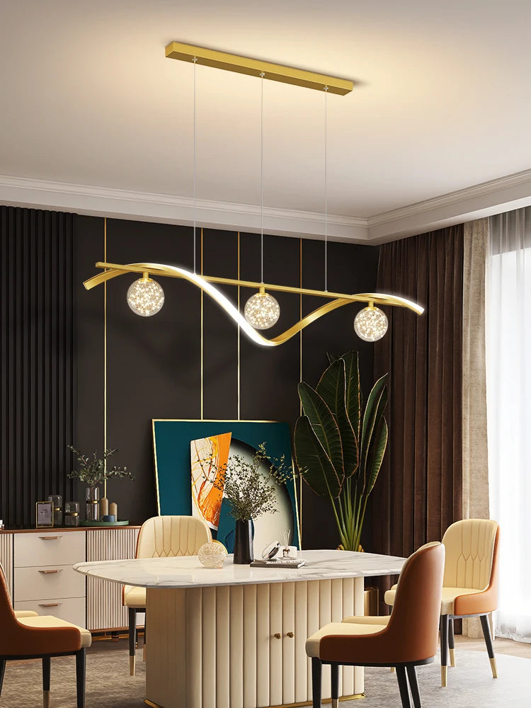 Modern Minimalist LED Pendant Light – Dimmable Ceiling Fixture for Dining Room & Kitchen Island