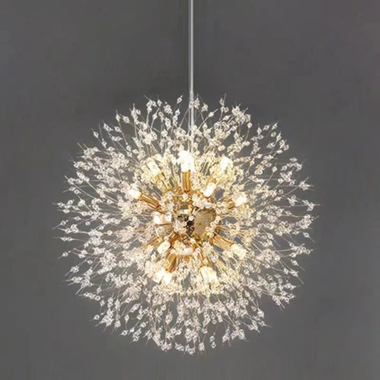 Luxury Crystal Fireball LED Pendant Light – Modern Sky Star Design