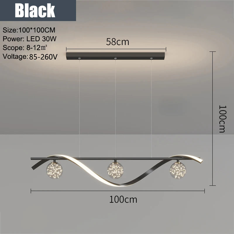 Modern Minimalist LED Pendant Light – Dimmable Ceiling Fixture for Dining Room & Kitchen Island