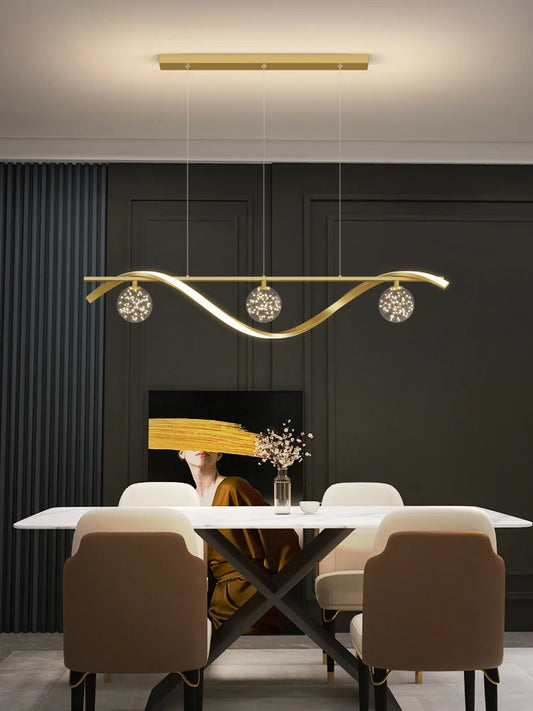 Modern Minimalist LED Pendant Light – Dimmable Ceiling Fixture for Dining Room & Kitchen Island