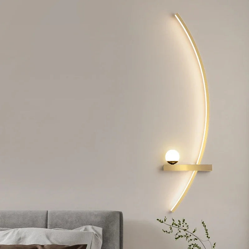 Nordic LED Wall Lamp: Minimalist Elegance for Bedroom and Interior Décor