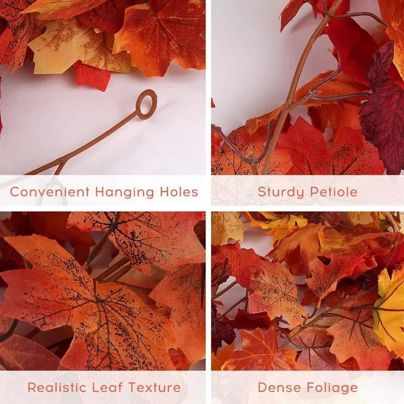  Artificial Fall Maple Leaf Garland (78inch )